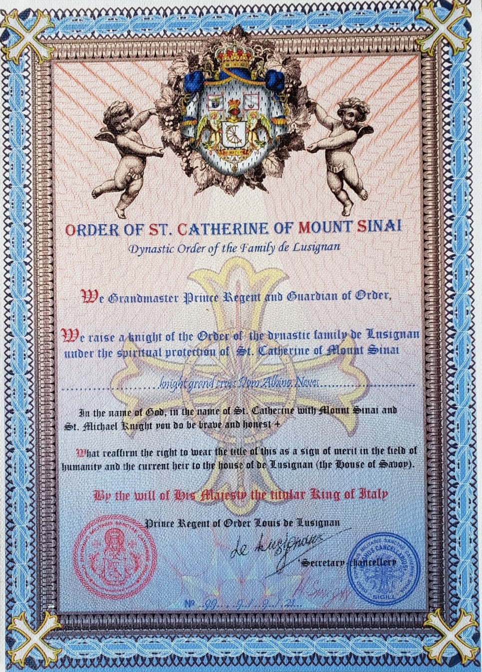 Documento da Order of St. Catherine of Mount Sinai